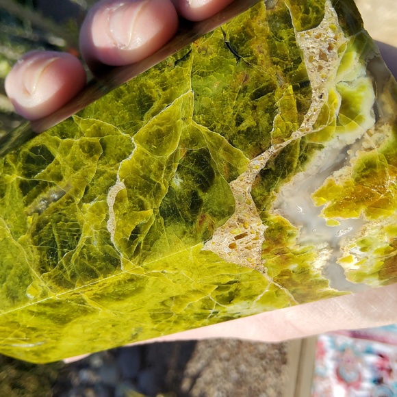 Chunky, Vibrant African Green Opal Obelisk - Picture 14 of 17